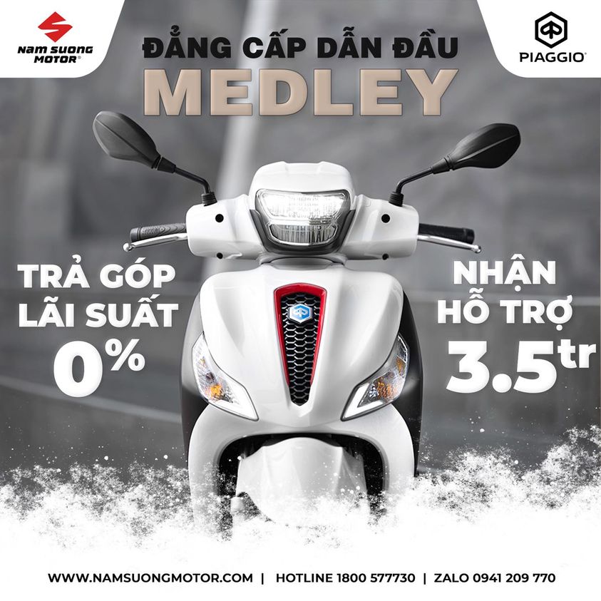 🥰MUA XE PIAGGIO MEDLEY S TRẢ G Ó P LS CHỈ 0%, tại sao không thể?