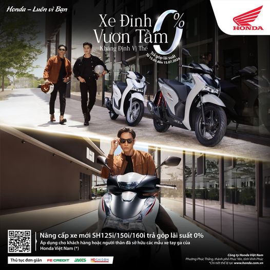 💥 Chỉ duy nhất từ 15/5/2024 đến hết 15/7/2024, Honda dành tặng ưu đãi đặc biệt cho các quý khách hàng yêu thích dòng xe SH.
