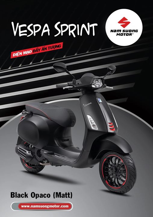 ⚫️Vespa Sprint Carbon - Một phong cách vô cùng táo bạo và điềm tĩnh!