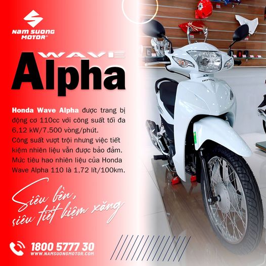 💥Được mệnh danh là  Mẫu xe số của mọi nhà! Wave Alpha -Mẫu xe luôn được tính nhiệm là mẫu xe bền bỉ nhất!