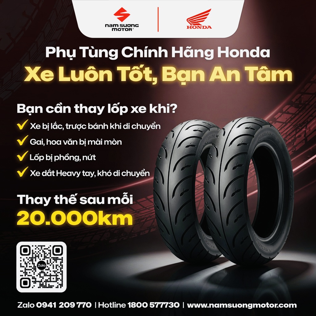 ⚠️ KHI NÀO CẦN THAY LỐP XE MÁY?