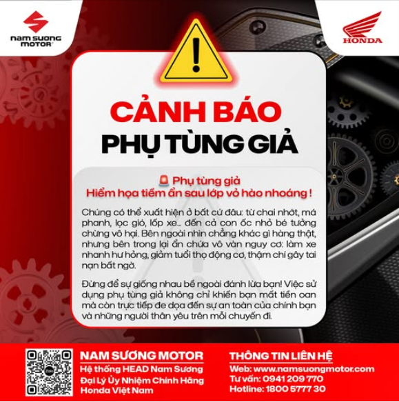 ✅ Cảnh báo an toàn - BẠN CÓ ĐANG SỬ DỤNG PHỤ TÙNG CHÍNH HÃNG?