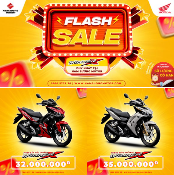 TƯNG BỪNG KHUYẾN MÃI - GIẢM GIÁ CỰC SỐC CHO DÒNG XE WINNER X 2024 DUY NHẤT TẠI NAM SƯƠNG MOTOR