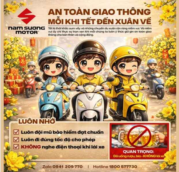🧧 Hãy để những ngày Tết là những khoảnh khắc tuyệt đẹp bên gia đình và bạn bè, nói Không với Rượu, Bia khi tham gia giao thông!