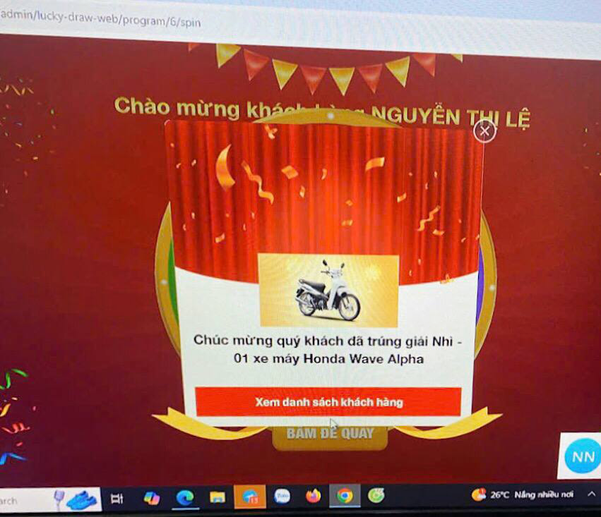 ⚡️KHÁCH HÀNG MAY MẮN TIẾP THEO ĐÃ LỘ DIỆN VỚI CHUỖI SERIES Mua xe -Trúng xe Tại hệ thống HEAD Nam Sương - HONDA RƯỚC XUÂN, LỘC ĐẾN MUÔN PHẦN.⚡️