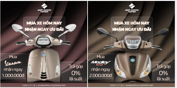 🎁 CÙNG VESPA - PHƯỢT THẢ GA! Đừng bỏ lỡ cơ hội vàng MUA XE HÔM NAY, NHẬN NGAY ƯU ĐÃI vô cùng hấp dẫn tại cửa hàng Đại lý chính hãng Piaggio Nam Sương!