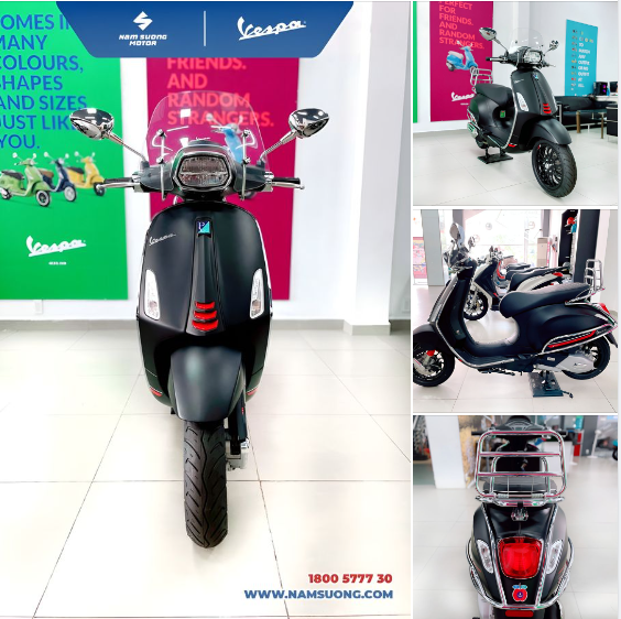 CÁ TÍNH PHỤ KIỆN - NĂNG ĐỘNG HÀNH TRÌNH. Vespa Sprint S BLACK OPACO càng trở nên cuốn hút và mạnh mẽ hơn với bộ phụ kiện ADVENTUROUS