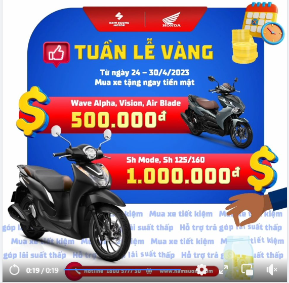 🔴Tuần Lễ Vàng tại HEAD Nam Sương - Mua xe nhận ngay tiền mặt từ ngày 24-30/4/2023