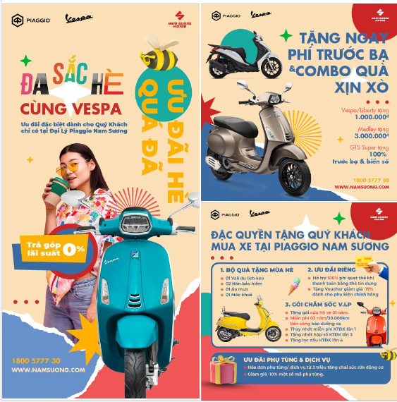 🏝 ĐA SẮC HÈ – CÙNG PIAGGIO VESPA NAM SƯƠNG