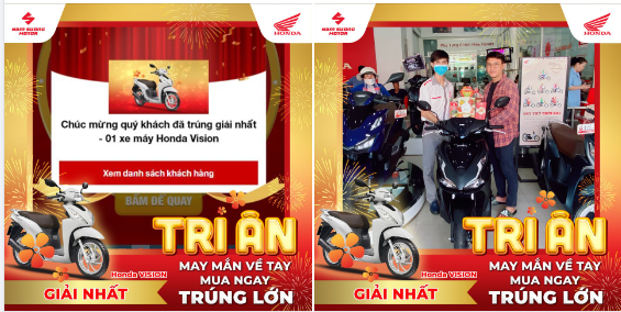 🥰 Wow!! Khách hàng tiếp tục trúng xe Tại hệ thống HEAD Nam Sương