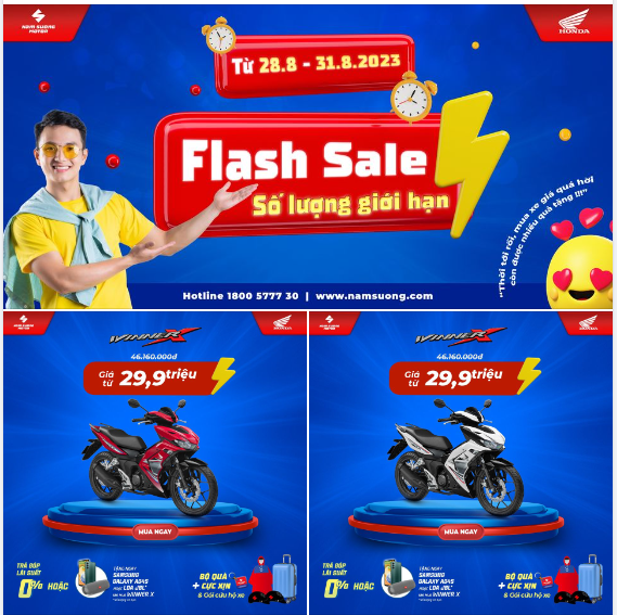 📣 FLASH SALE - GIẢM GIÁ ƯU ĐÃI XE MÁY HONDA WINNER X