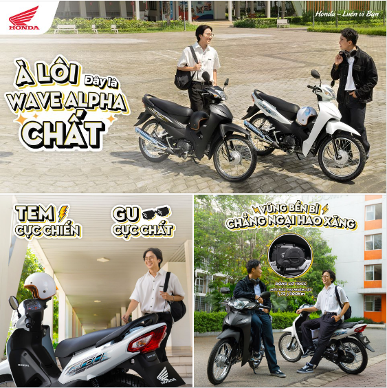 Vi vu phố xá thật vui, thật phong cách cùng Wave Alpha 2024