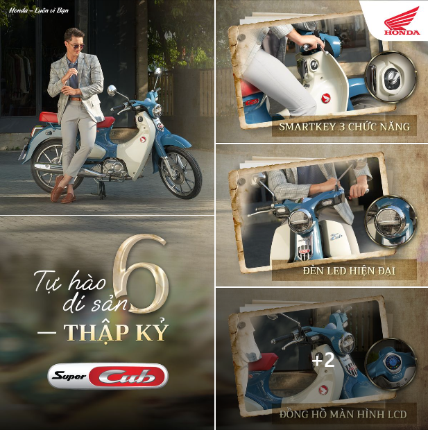 Super Cub là chiếc xe 2 bánh đầu tiên trên thế giới được Cơ quan Sáng chế Nhật Bản trao bản quyền hình ảnh 3D