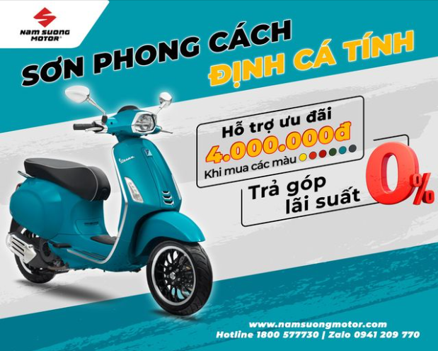 ĐỪNG QUÊN PIAGGIO NAM SƯƠNG ĐANG DIỄN RA CHƯƠNG TRÌNHSƠN PHONG CÁCH - ĐỊNH CÁ TÍNH CÙNG VESPA