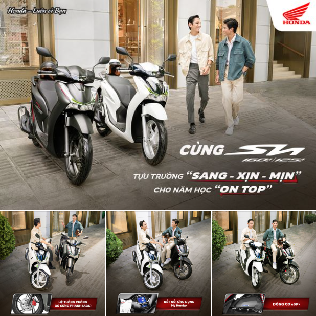 CÙNG SH160i/125i TỰU TRƯỜNG “SANG-XỊN-MỊN” CHO NĂM HỌC “ON TOP”​