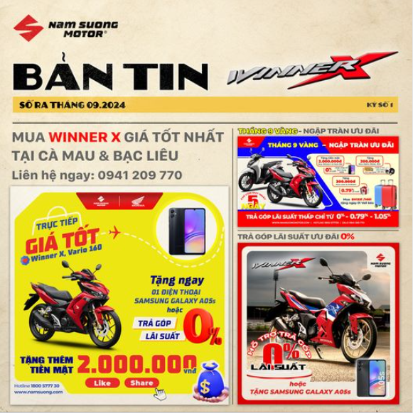 ƯU ĐÃI CHẠM NỐC - MUA XE NGAY ĐỂ TẬN HƯỞNG SIÊU ƯU ĐÃI THÁNG 9 TRONG 3 NGÀY CÒN LẠI TẠI HEAD NAM SƯƠNG