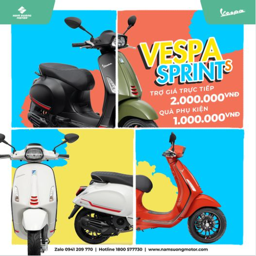 MUA VESPA SPRINT S THÁNG 11 HƯỞNG ƯU ĐÃI QUÀ TẶNG GÌ?