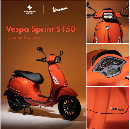 Vespa Sprint S Orange Tramonto - RỰC RỠ SẮC MÀU ĐAM MÊ