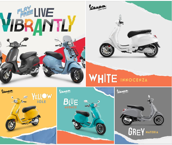 "Đa Sắc Màu cùng Vespa - Khám phá sự đẳng cấp và phong cách không gian sống điển hình của thời đại."