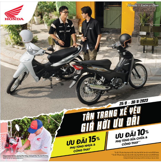 CÙNG Honda “TÂN TRANG XẾ YÊU, GIÁ HỜI ƯU ĐÃI”