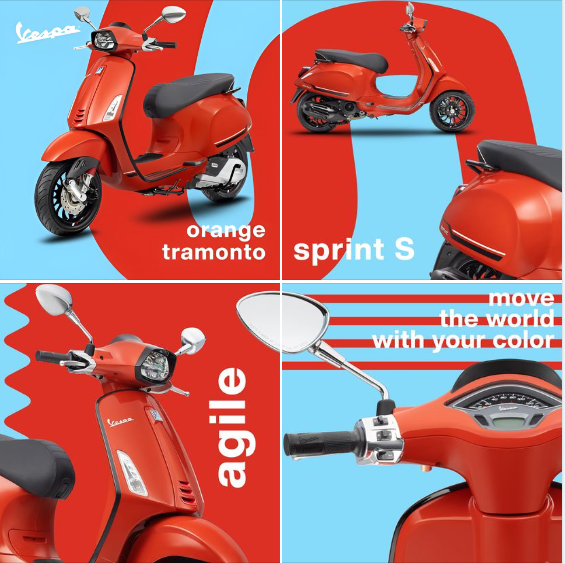 🟠 Vespa Sprint S Orange Tramonto - Thỏa Sức Sống Động