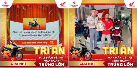 🥰 Wow!! Khách hàng tiếp tục trúng xe Tại hệ thống HEAD Nam Sương