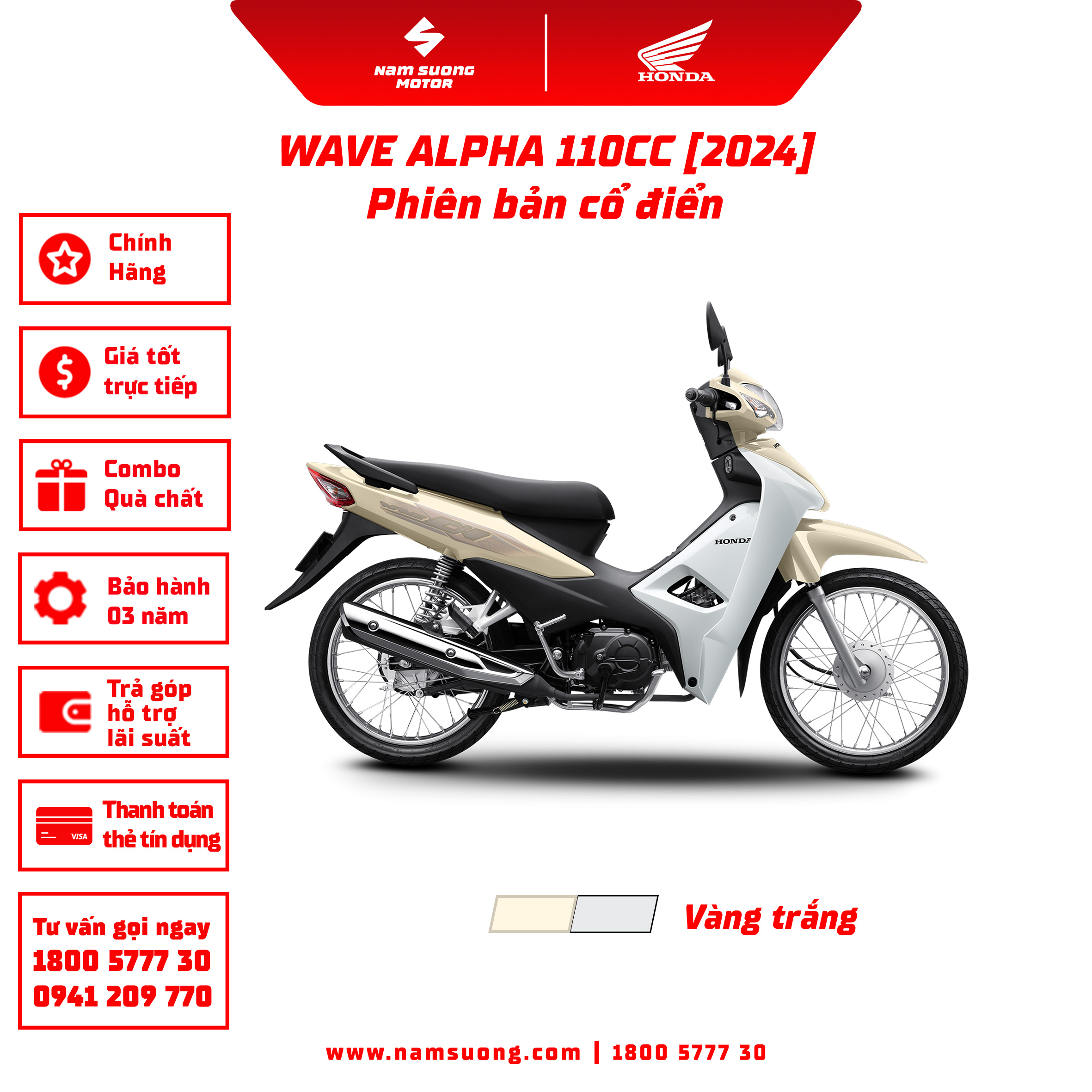 Wave Alpha 110Cc PBCĐ [2024]