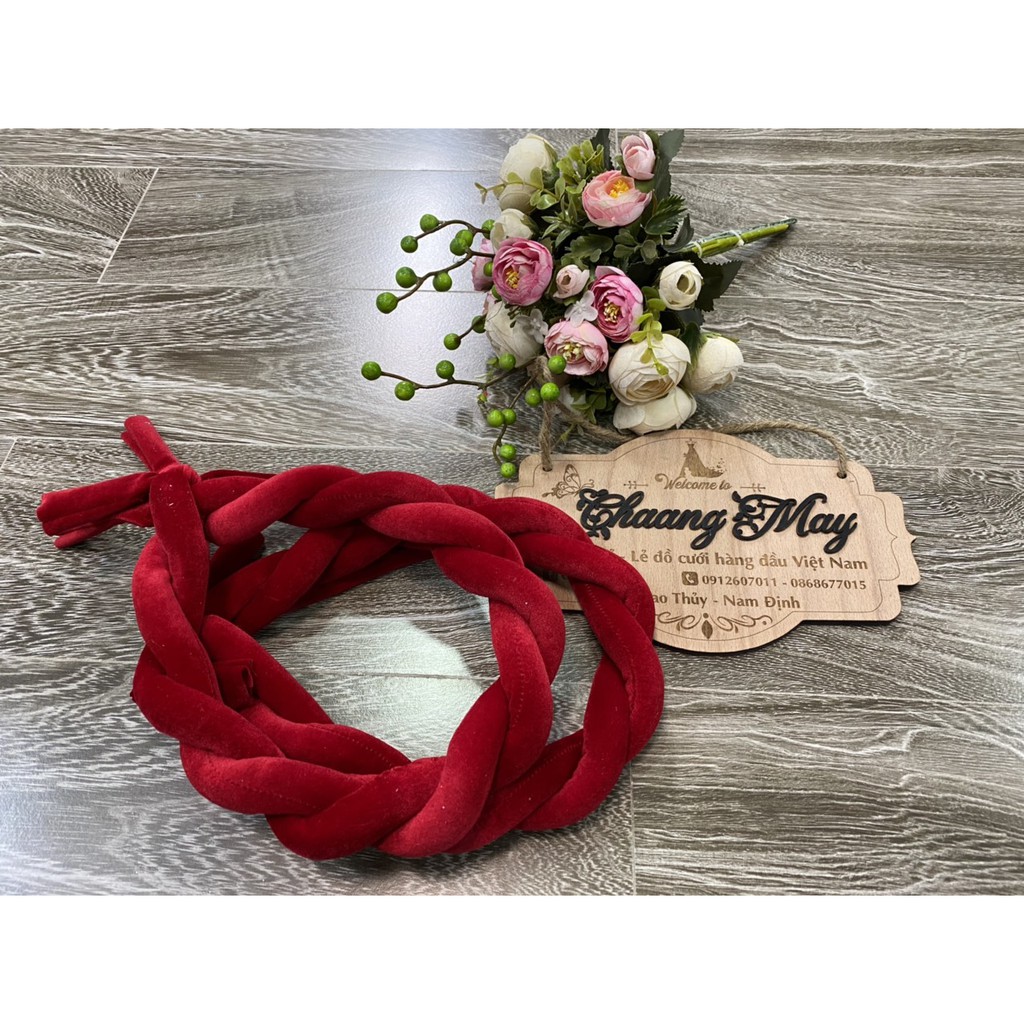 Mấn nhung đội đầu áo dài cách tân nữ truyền thống CHAANG may thiết kế chụp hình dự tiệc cưới lễ tết đẹp ADC924