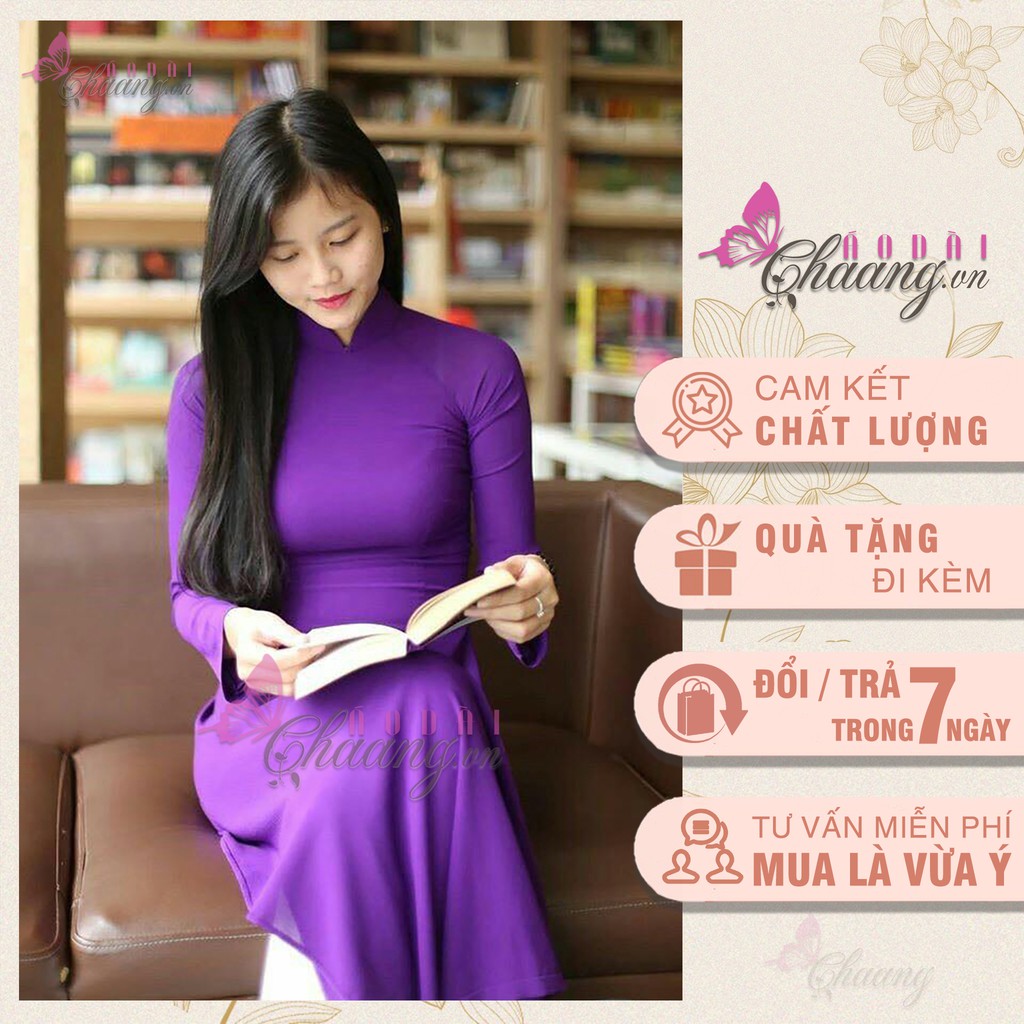 Áo Dài Màu Tím_Chaang_May Sẵn Áo Dài Truyền Thống, Vải Áo Dài Màu Tím Huế  Đẹp - Chaang.Vn - Áo Dài Đẹp May Sẵn