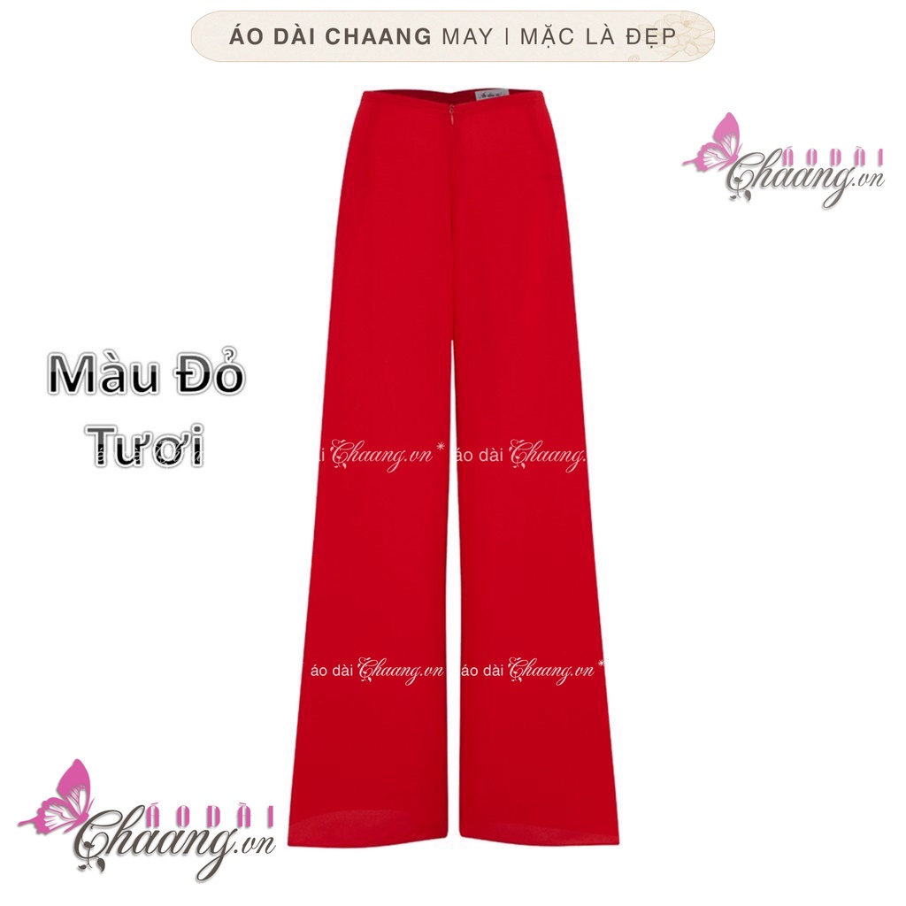 Quần lụa áo dài CHAANG May sẵn mặc áo dài cách tân truyền thống, quần khóa thun dễ mặc