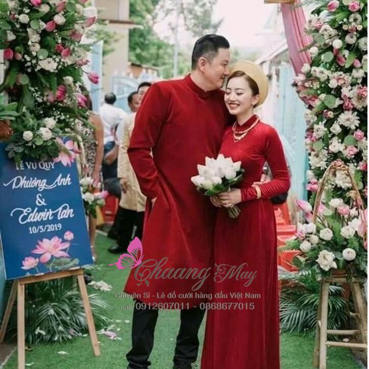 Áo dài cô dâu ăn hỏi - FELY WEEDING