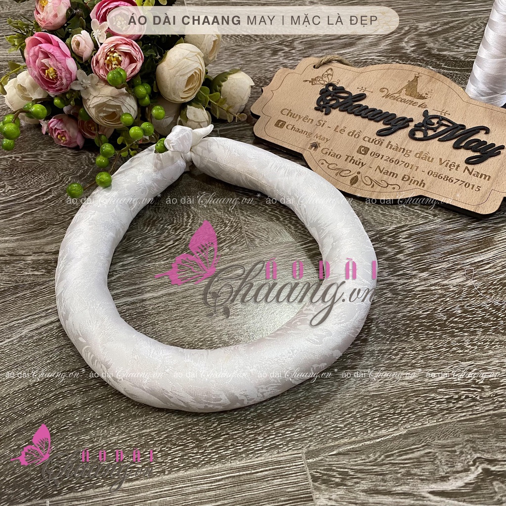 Mấn đội đầu vấn trơn có thể thu nhỏ cho bé phụ kiện áo dài đẹp