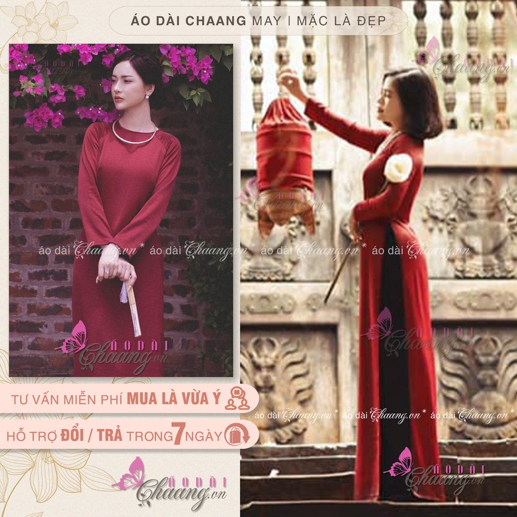 Áo dài màu siêu che khuyết điểm cơ thể cho nàng🌸 Áo dài truyền thống cổ tròn lụa