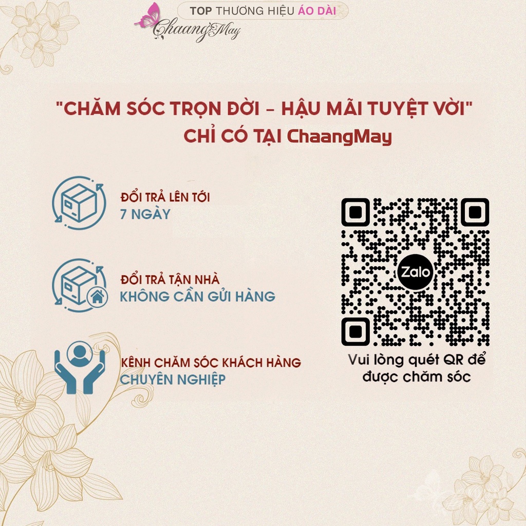 Áo dài thêu hoa nhí cúc Họa Mi cách tân nữ CHAANG May sẵn dáng suông 4 tà lụa tơ dự tiệc lễ tết đẹp ADC502