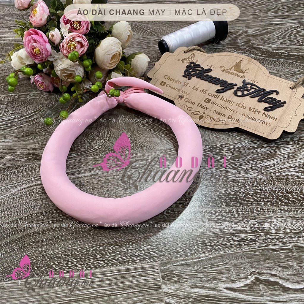 Mấn đội đầu vấn trơn có thể thu nhỏ cho bé phụ kiện áo dài đẹp