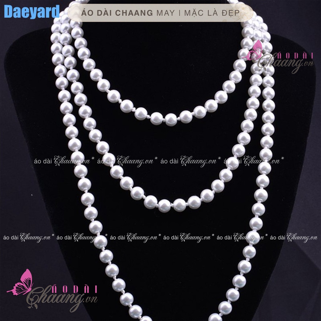 Dây chuyền ngọc trai nhân tạo CHAANG May sẵn Vòng ngọc trai diện đẹp cùng áo dài truyền thống