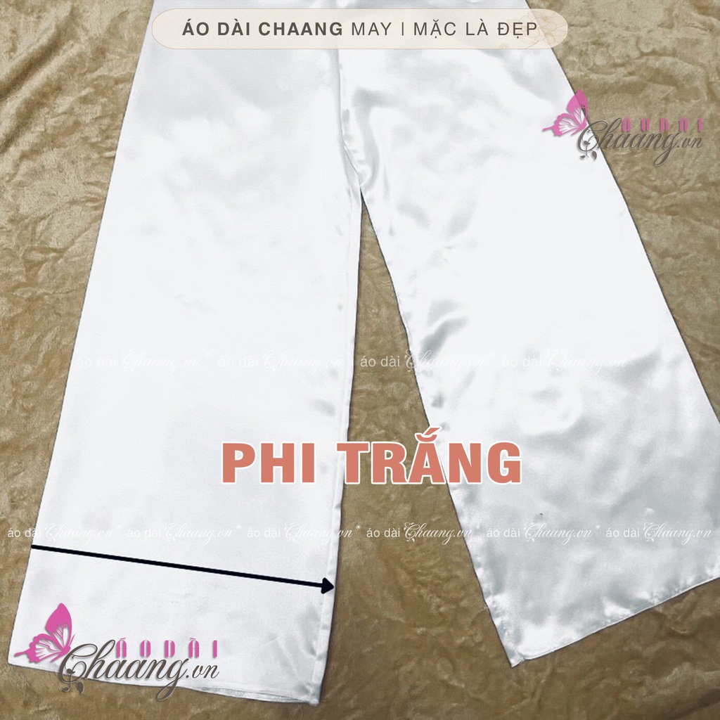 Áo dài học sinh đi học may sẵn màu trắng truyền thống lụa Mỹ đẹp cổ vuông 2cm tay lỡ chụp kỷ yếu