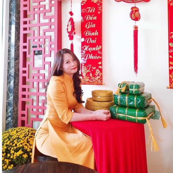 Áo dài lụa tay phồng CHAANG May sẵn áo dài thiết kế tay bồng đẹp, sang trọng