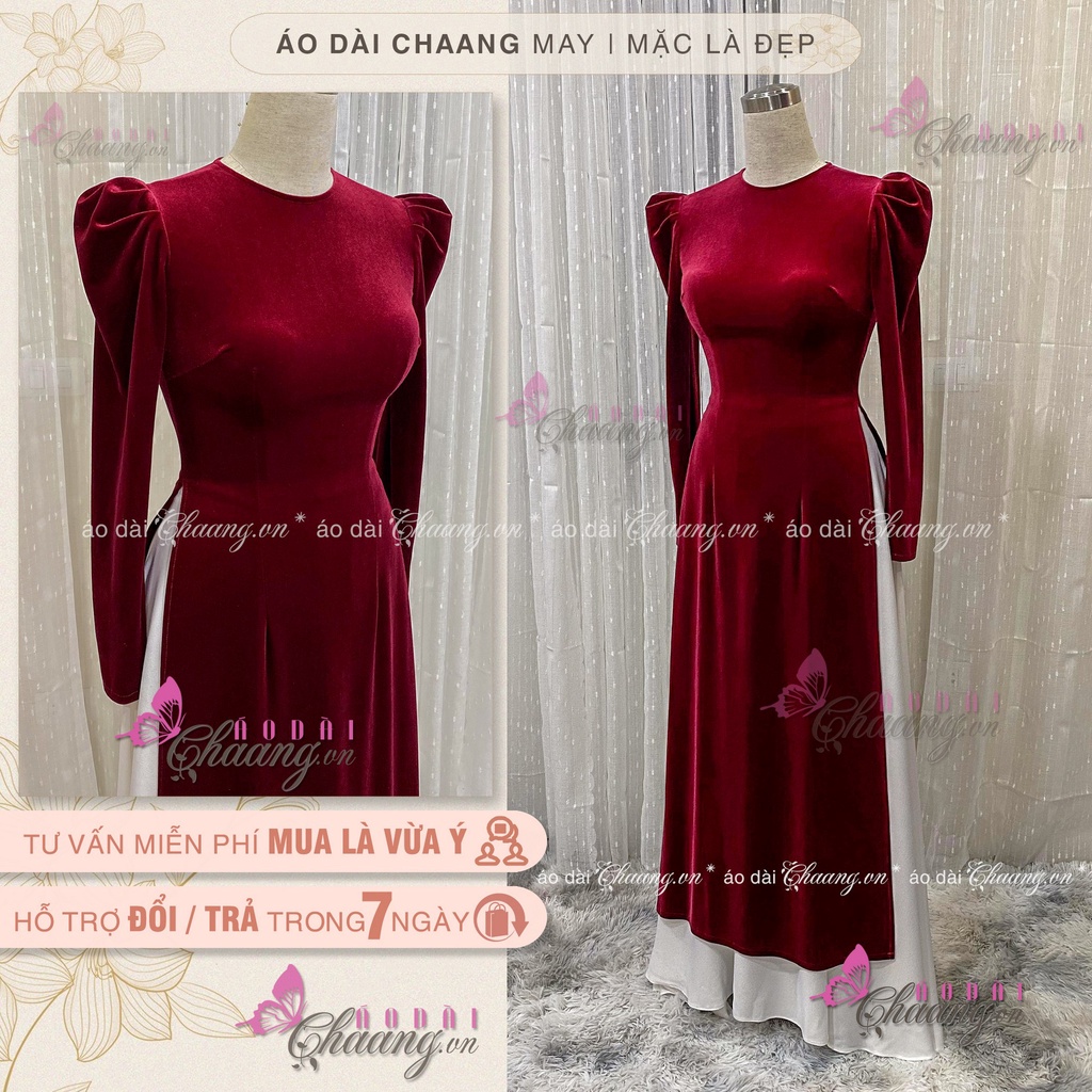 2 màu) Đầm xòe cổ tròn chất liệu nhung | My Way Fashion || Thời trang thiết  kế cao cấp