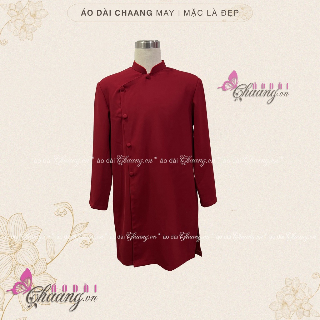 Áo Dài Cách Tân Nam Vàng Đồng Chaang May Sẵn Dáng Truyền Thống Hở Cúc Dự Tiệc Cưới Lễ Tết Đẹp C-AD422