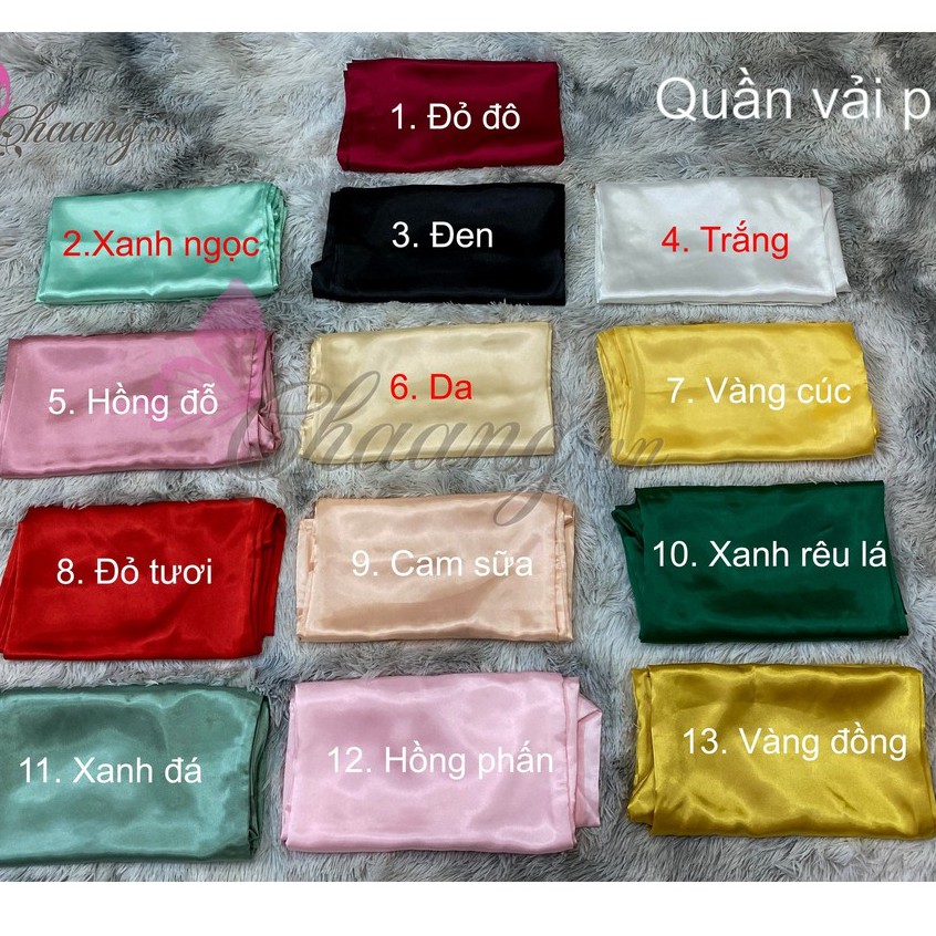 Quần áo dài đẹp may sẵn vải lụa phi bóng