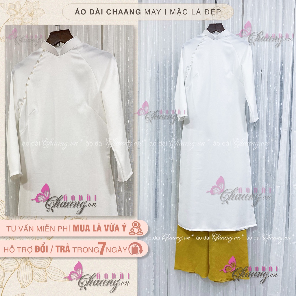 Áo Dài Truyền Thống Cách Tân Nữ Dáng Suông Xưa Xuông Rộng Dễ Mặc Che Khuyết Điểm Chụp Hình Lễ Tết Đẹp