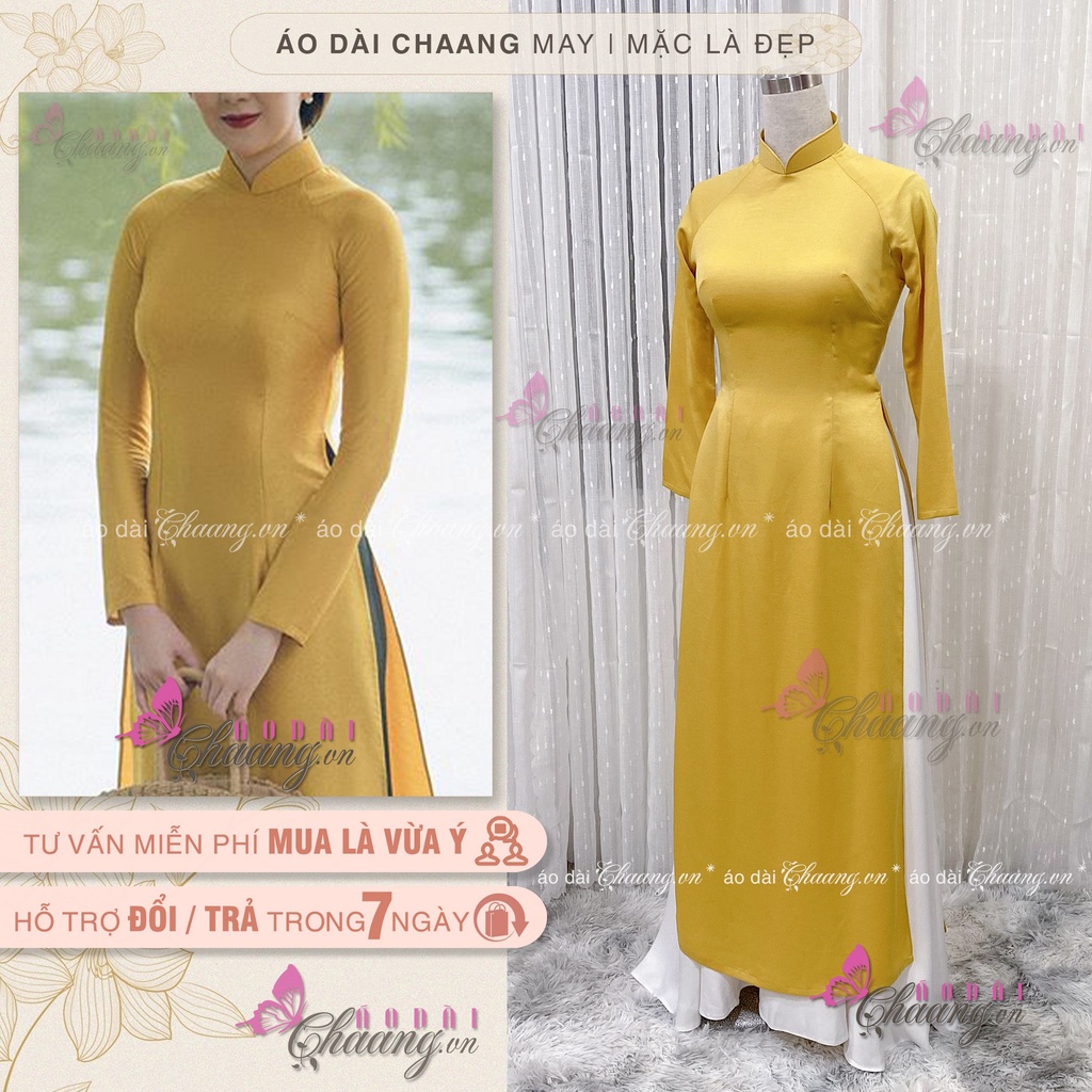Áo dài lụa tây thi CHAANG May sẵn áo dài truyền thống sang trọng
