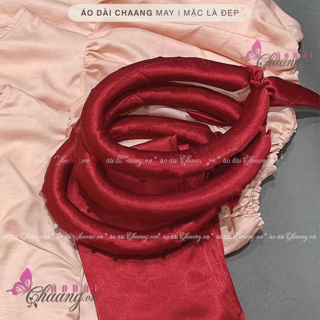 Mấn đội đầu vấn trơn có thể thu nhỏ cho bé phụ kiện áo dài đẹp