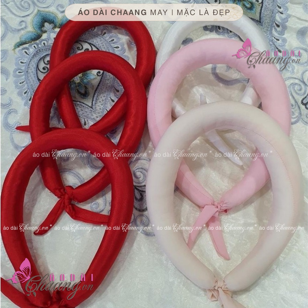 Mấn đội đầu vấn trơn có thể thu nhỏ cho bé phụ kiện áo dài đẹp