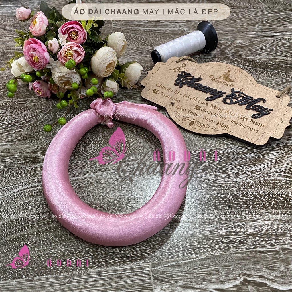 Mấn đội đầu vấn trơn có thể thu nhỏ cho bé phụ kiện áo dài đẹp