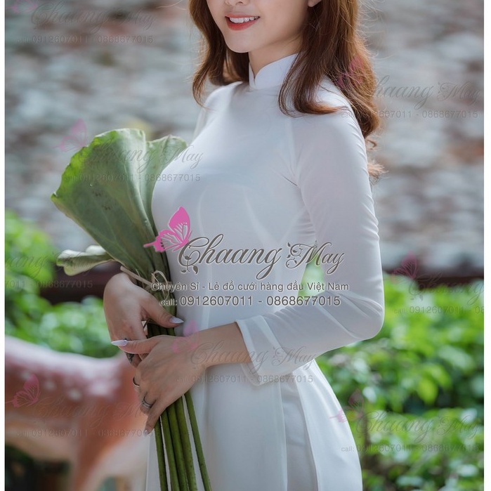 Áo Dài Trắng Học Sinh Truyền Thống May Sẵn Vải Áo Dài Đẹp Lụa Tằm Cao Cấp -  Chaang.Vn - Áo Dài Đẹp May Sẵn