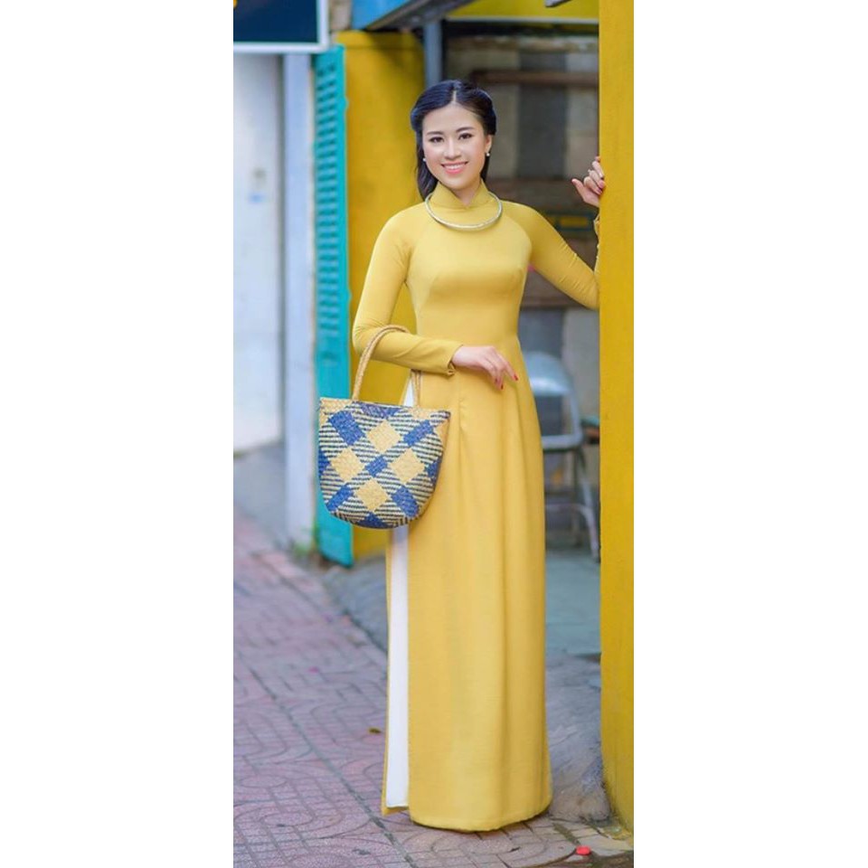Áo dài trắng nữ sinh Chaang May sẵn lụa tây thi 2 tà dày dặn cho học sinh