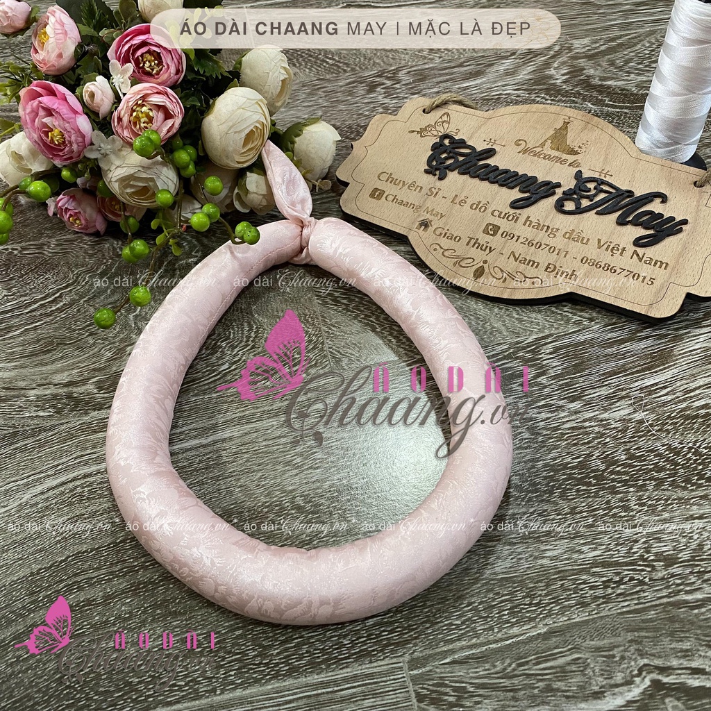 Mấn đội đầu vấn trơn có thể thu nhỏ cho bé phụ kiện áo dài đẹp