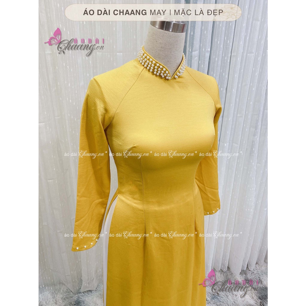 Áo Dài Lụa Tây Thi Đẹp Cổ Cao Phủ Ngọc Cao Cấp Áo Dài Truyền Thống Giá Rẻ ADV021